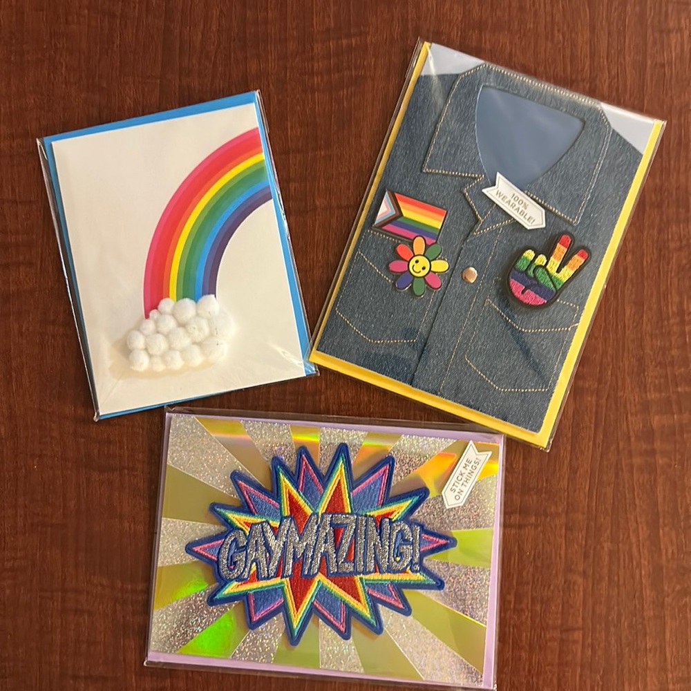 Papyrus Pride Greeting Cards, bundle of 3 cards